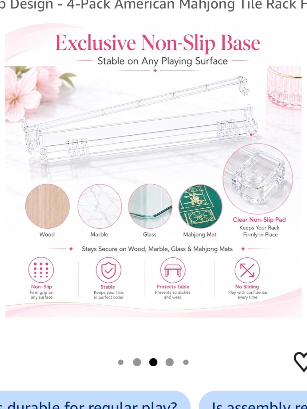 Clear Acrylic Mahjong Tile Racks - Picture 6 of 7